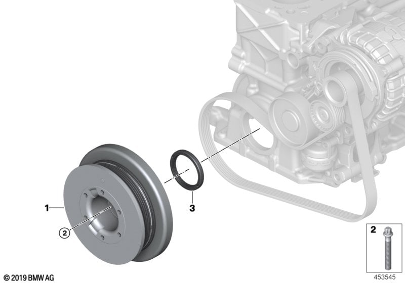 Genuine BMW 11238650741 G12 G01 G11 Vibration Damper (Inc. 740Li, M240i & M340iX) | 