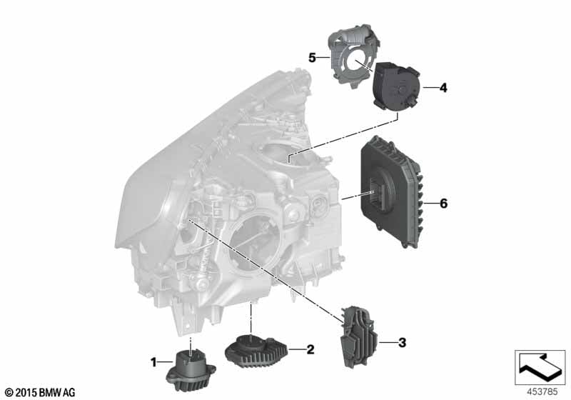 Electronic components for headlight