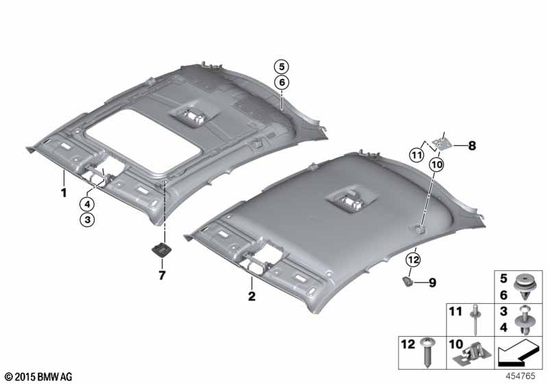 Genuine BMW 51437409369 F26 Headlining, Lift-Up & Slide-Back Sunroof BEIGE (Inc. X4) | ML Performance UK Car Parts