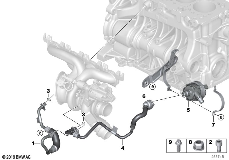 Genuine BMW 11537643226 G02 F23 F22 Line, Turbocharger Coolant Return Line (Inc. 520i, 430iX & 125i) | ML Performance UK Car Parts