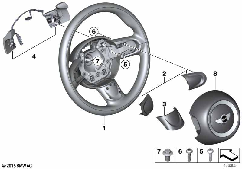 Sport steer. wheel, airbag/shift paddles
