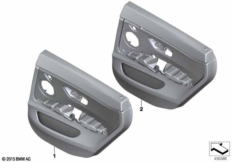 Door trim, rear