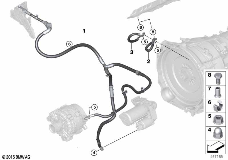 Genuine BMW 12428638591 F33 F34 F20 Cable Alternator-Starter (Inc. 440i, 440iX & M240i) | ML Performance UK Car Parts