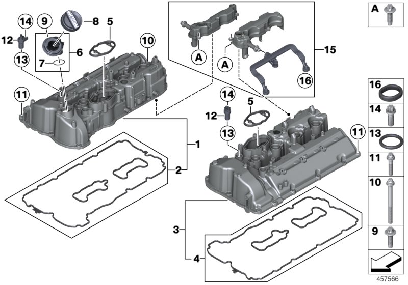 Genuine BMW 11128648131 F13 F06 M Cylinder Head Cover Zyl. 1-4 (Inc. M6, M5 & M6 GT3) | ML Performance UK Car Parts