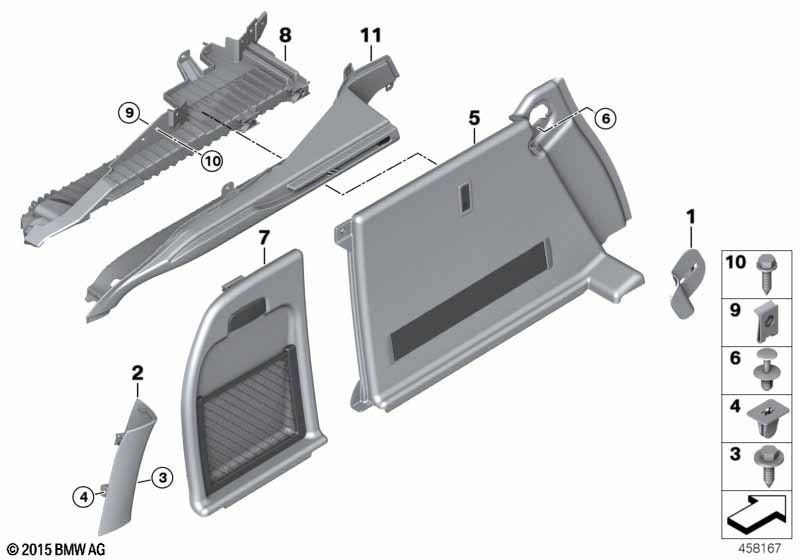 Genuine BMW 51477369395 F16 Flap Left SCHWARZ (Inc. X6) | ML Performance UK Car Parts