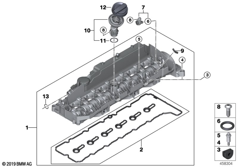 Genuine BMW 11128590172 G11 G30 G12 Gasket Set, Cylinder Head Cover (Inc. 640dX, X7 M50dX & 730d) | ML Performance UK Car Parts