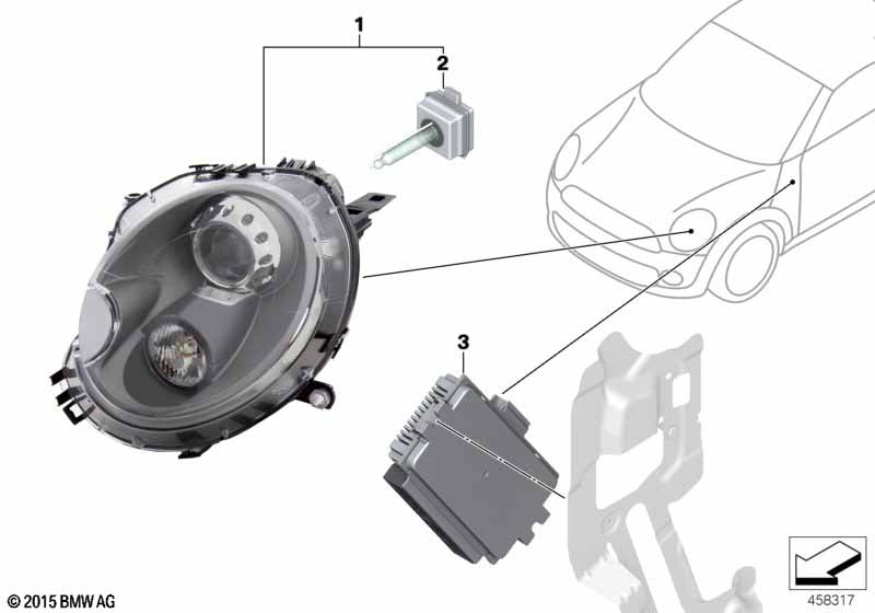 Retrofit kit for 25 W xenon headlight