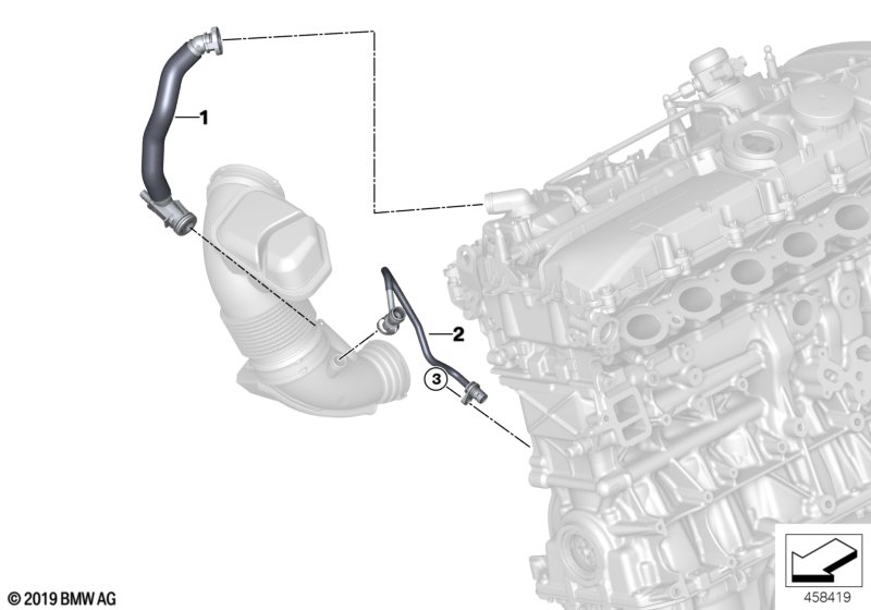 Genuine BMW 11157642546 F30 G31 F22 Vent Pipe (Inc. 740iX, M240i & X3 M40iX) | ML Performance UK Car Parts