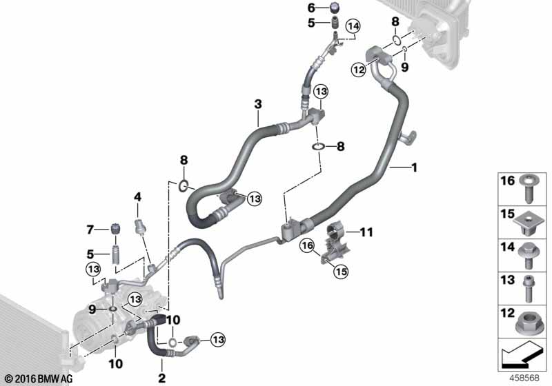 Genuine BMW 64539324812 G12 Refrigerant Line, Dual Line R1234YF (Inc. M760iX & M760LiX) | Duco Car Parts UK Car Parts