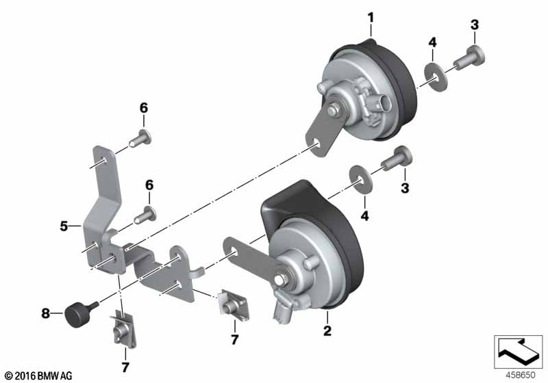 Air horns with bracket
