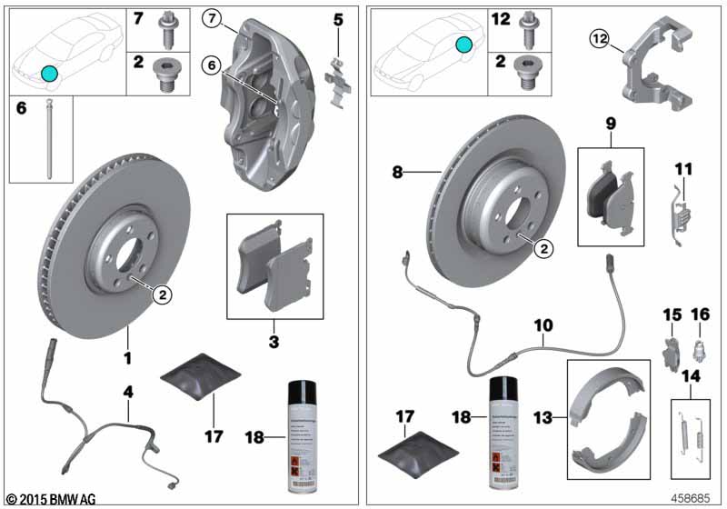 Genuine BMW 34216864899 F30 F32 F31 Brake Disc, Ventilated 330X20 (Inc. 430dX, 435iX & 328iX) | ML Performance UK Car Parts