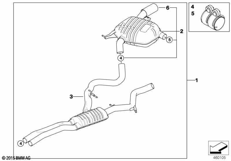 BMW Performance muffler system