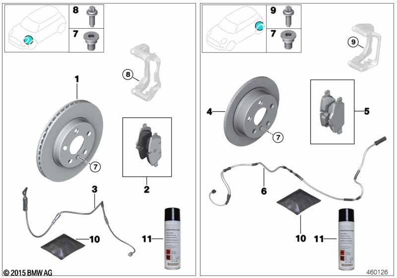 Genuine BMW 34216892641 G31 G20 G21 Repair Kit, Brake Pads Asbestos-free (Inc. 330i, 530e & 530iX) | ML Performance UK Car Parts