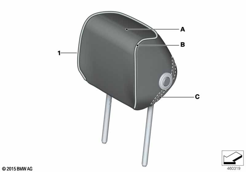 Individual head restraint, seat, front