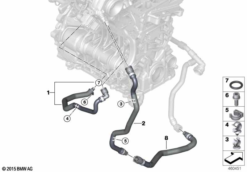 Genuine BMW 11538596836 F48 F39 Pipe Clip (Inc. X1 25dX & X2 25dX) | ML Performance UK Car Parts