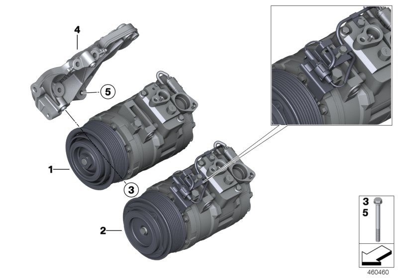 Genuine BMW 64529399060 F20 Rp A/C Compressor With Magnetic Clutch R134A/R1234YF (Inc. X6 35i, 418d & M135iX) | ML Performance UK Car Parts