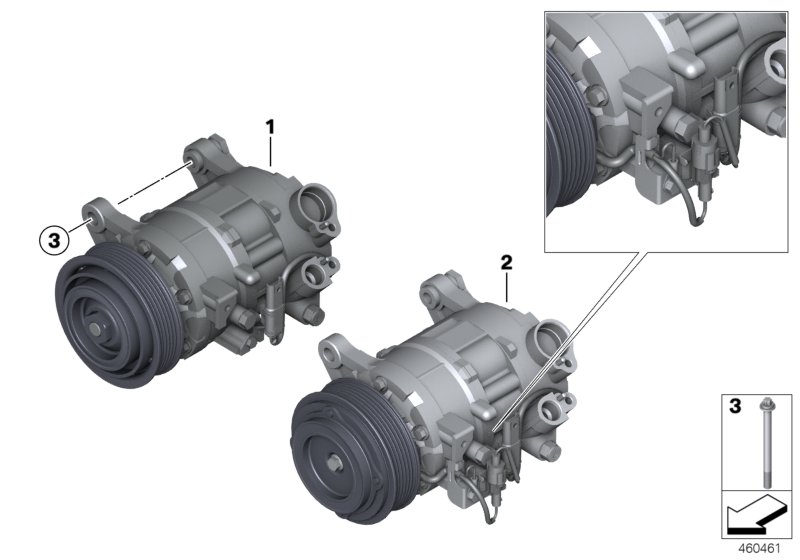 Genuine BMW 64529399059 F30 Rp A/C Compressor With Magnetic Clutch R134A/R1234YF (Inc. X5 40dX, 740d & 428i) | ML Performance UK Car Parts