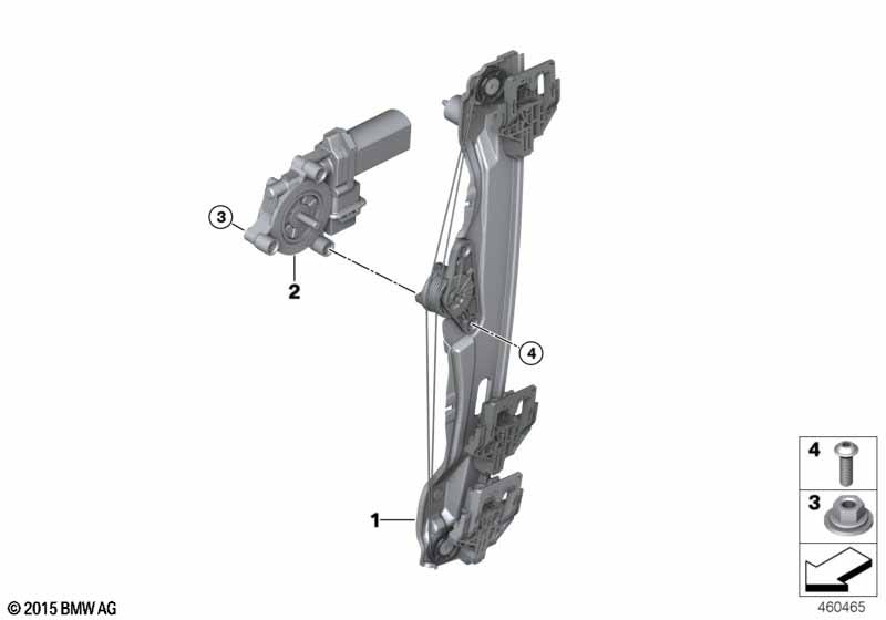 Genuine BMW 67627473090 F39 Drive, Window Lifter, Rear Right (Inc. X2 18d, X2 16d & X2 28i) | ML Performance UK Car Parts