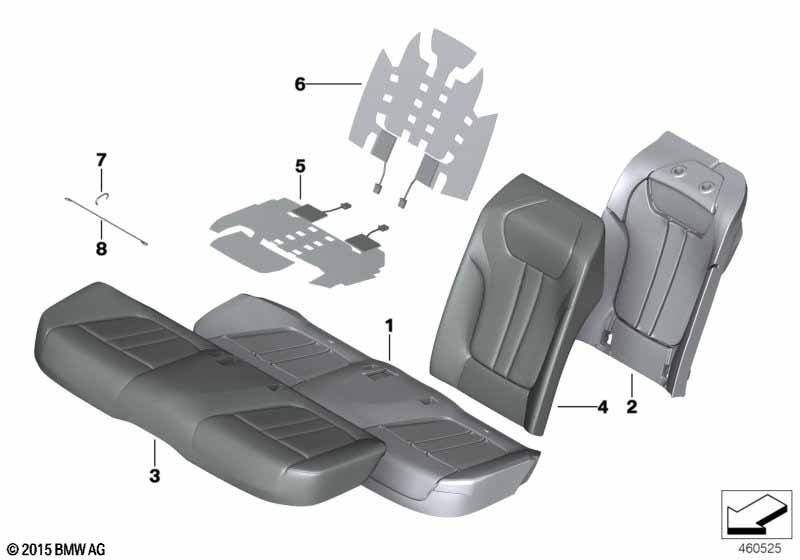 Genuine BMW 52207413207 G11 G12 Cover, Basic, Seat, Perforated Leather NAFZ ZAGORA (Inc. 745LeX, 730i & 740LeX) | ML Performance UK Car Parts