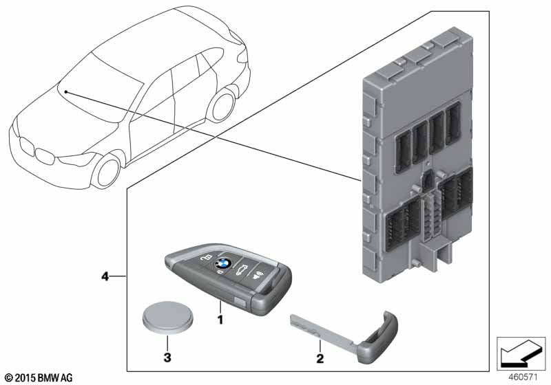 Genuine BMW 51212461238 F39 F48 Set Radio Remote Ctrl.W.Bdc - Basic US, CA (Inc. X1 28iX, X1 28i & X2 28i) | ML Performance UK Car Parts