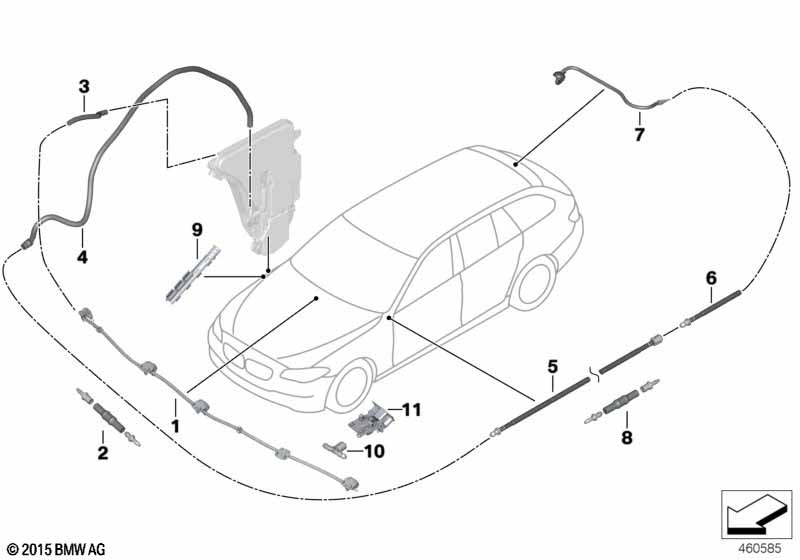 Single parts for windshield cleaning