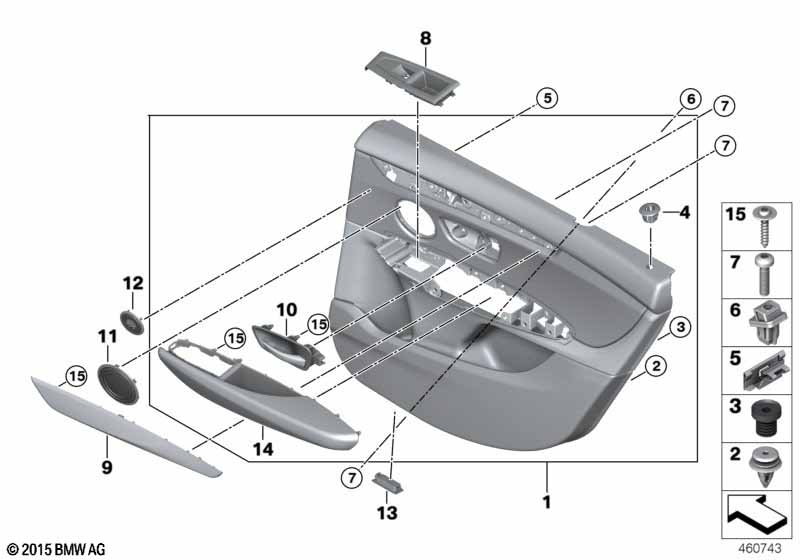 Door trim, rear
