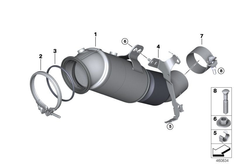 Genuine BMW 18308635798 G21 F23 Muffler Clamp D=80,0mm (Inc. 440i, 840iX & 340i) | ML Performance UK Car Parts