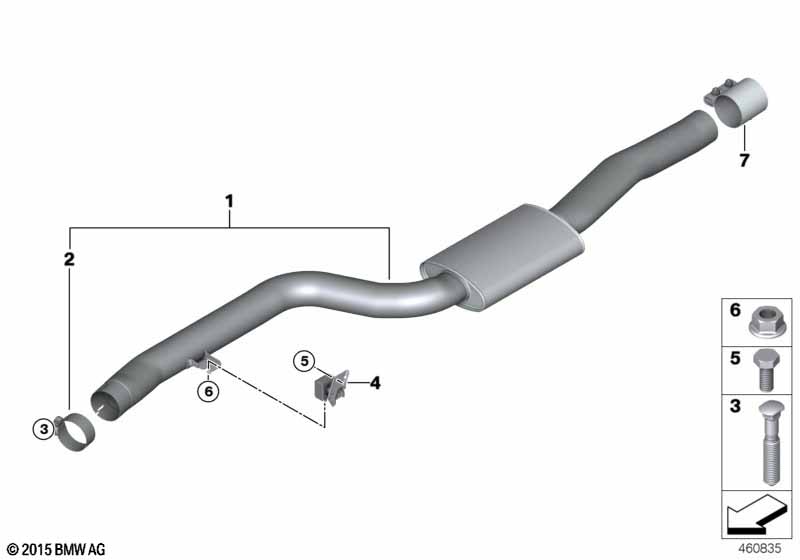 Genuine BMW 18308635588 G32 G11 Front Muffler (Inc. 740i, 640iX & 640i) | ML Performance EU Car Parts