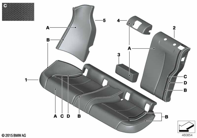 Individ.through-loading syst.,rear seat