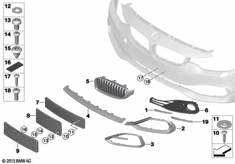 Genuine BMW 51117294677 F36 F32 F33 Licence Plate Base CHINA (Inc. 428iX, 420dX & 428i) | ML Performance UK Car Parts