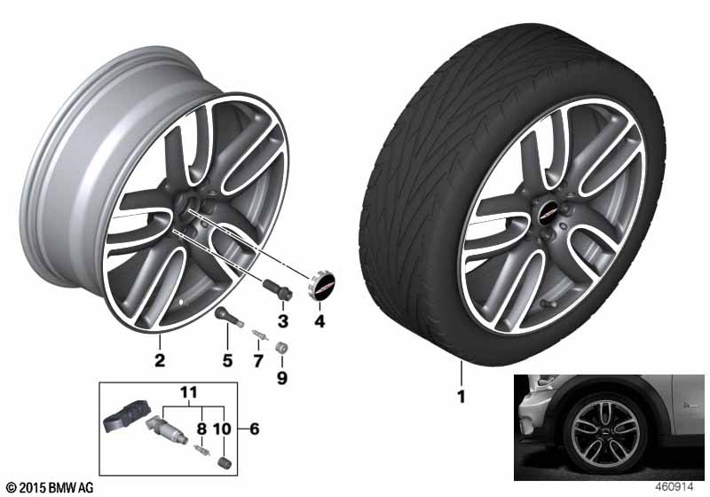 MINI LA wheel JCW Course Spoke 523 - 19