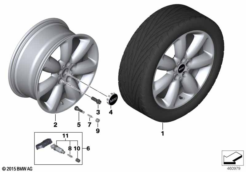 MINI LA wheel star spoke 521 - 18