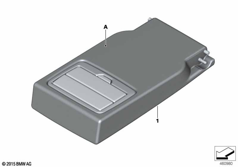 Individual armrest, rear