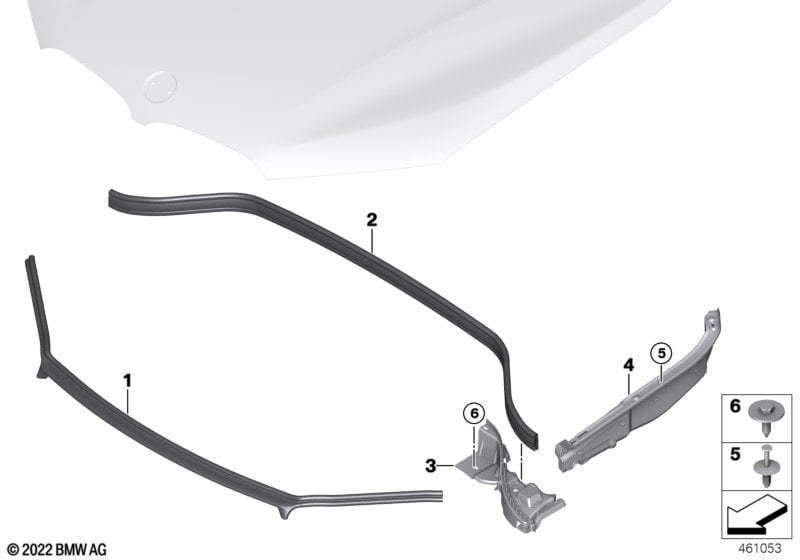 Genuine BMW 51767329400 F48 Seal, Side Panel, Upper Right (Inc. X1 20d, X1 20dX & X1 25iX) | ML Performance UK Car Parts