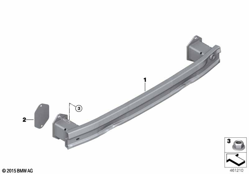Genuine BMW 51127332320 F48 Carrier, Bumper Rear (Inc. X1 16d, X1 18d & X1 28i) | ML Performance EU Car Parts