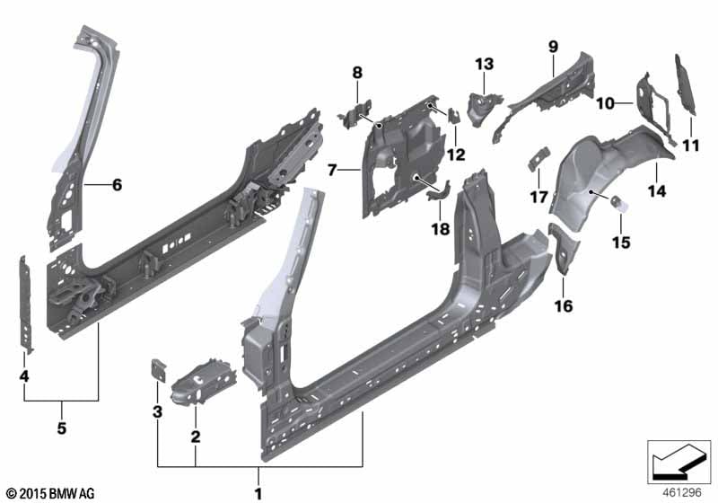 Body-side frame-parts