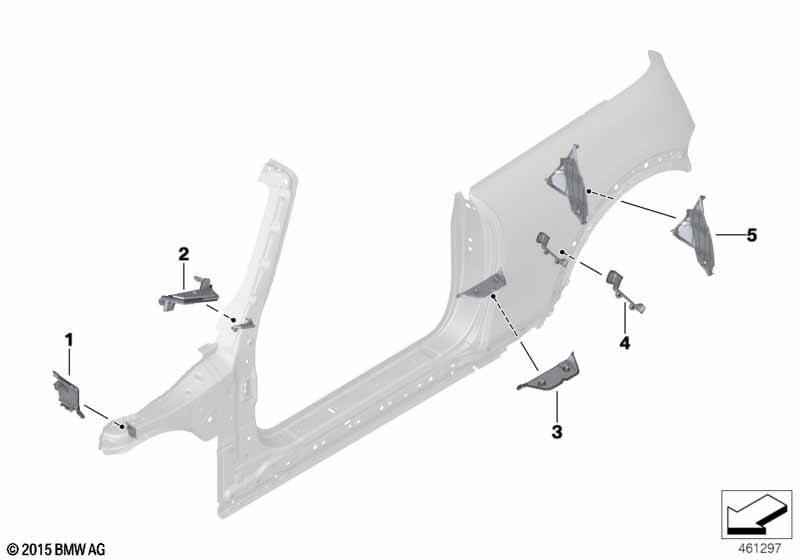 Cavity shielding, side frame