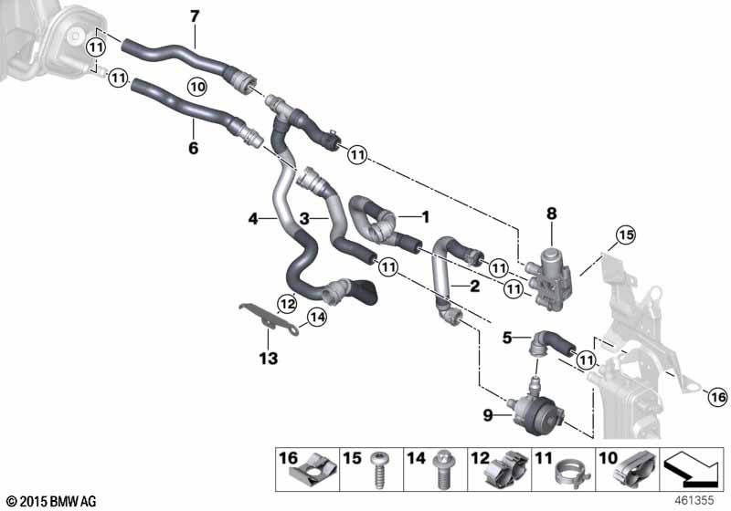 Genuine BMW 64219329658 F30 Coolant Hose Fuel Return 1 (Inc. 330e) | ML Performance UK Car Parts