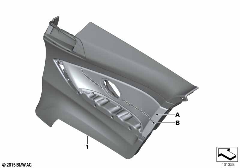 Genuine BMW 51437989854 Lateral Trim Panel Leather Rear Right INDIVIDUAL (Inc. M4) | ML Performance EU Car Parts