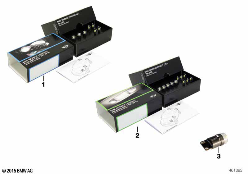 MINI interior light package with LEDs