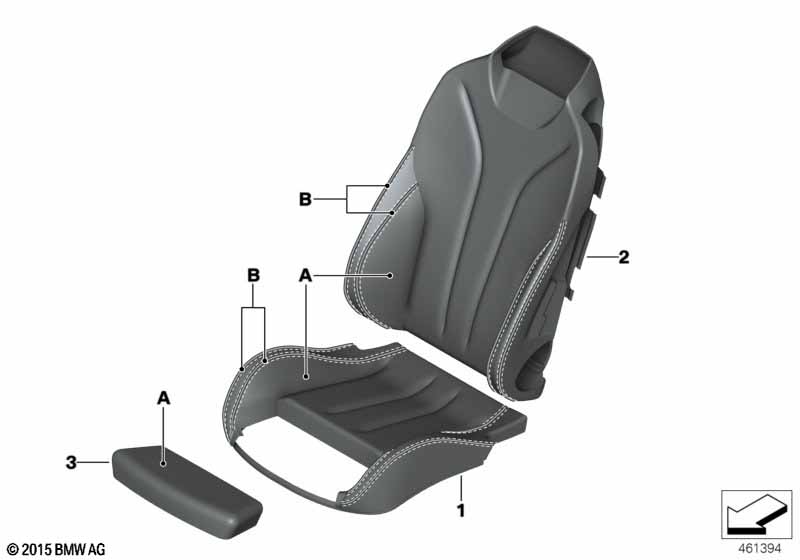 Individual sports seat cover, front