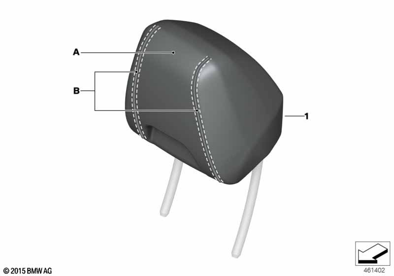 Individual head restraint, seat, front