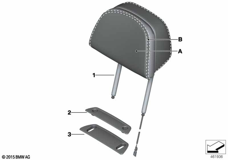 Genuine BMW 52107990287 G11 Cover, Head Restraint, Comfort Seat CARAMEL (Inc. M760LiX, 740Li & 730d) | ML Performance EU Car Parts