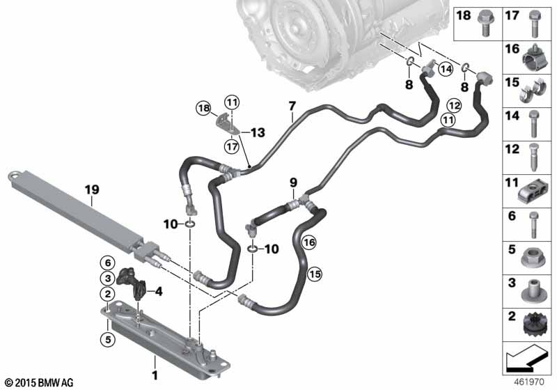 Genuine BMW 17217850110 Transmission Oil Cooler Line, Flow (Inc. X5 M & X6 M) | ML Performance EU Car Parts