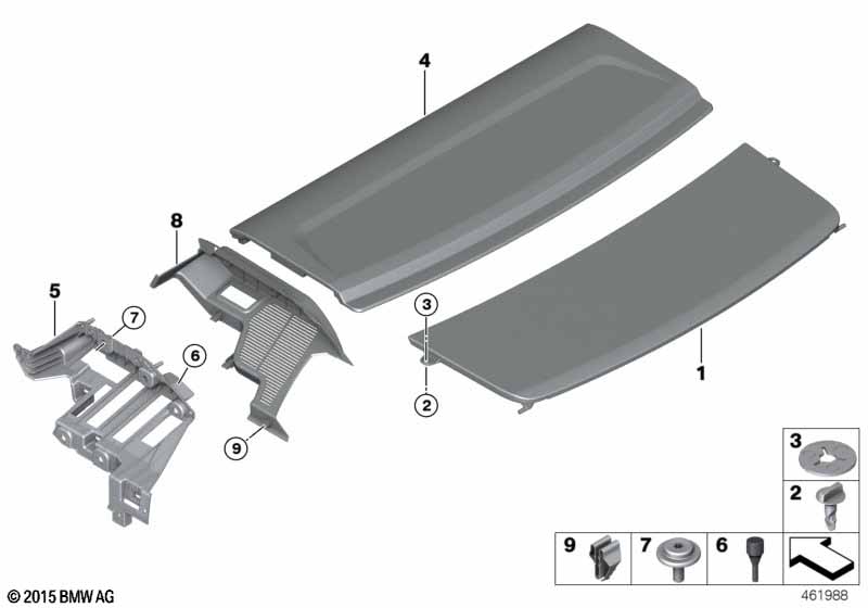 Rear window shelf