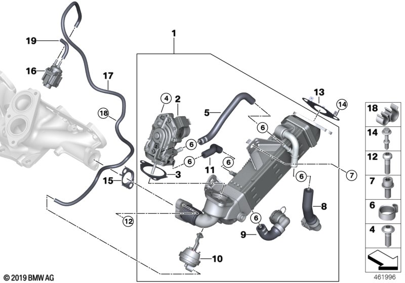 Genuine BMW 11718576800 G12 G31 G05 Hose, Thermostat-Egr Cooler (Inc. X5 M50dX, 730dX & X7 30dX) | ML Performance EU Car Parts