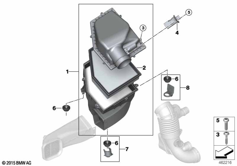 Genuine BMW 13718591624 G07 G05 G06 Bracket For Intake Noise Attenuator (Inc. X5) | ML Performance EU Car Parts