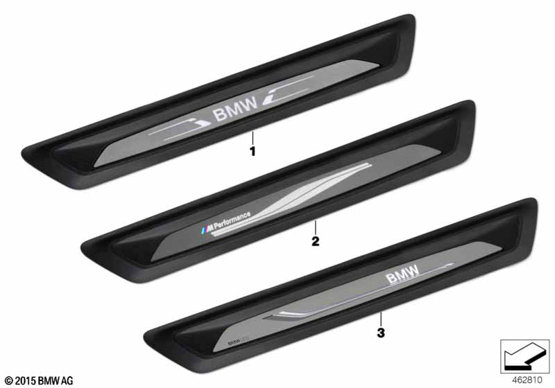 Illuminated door sill strip