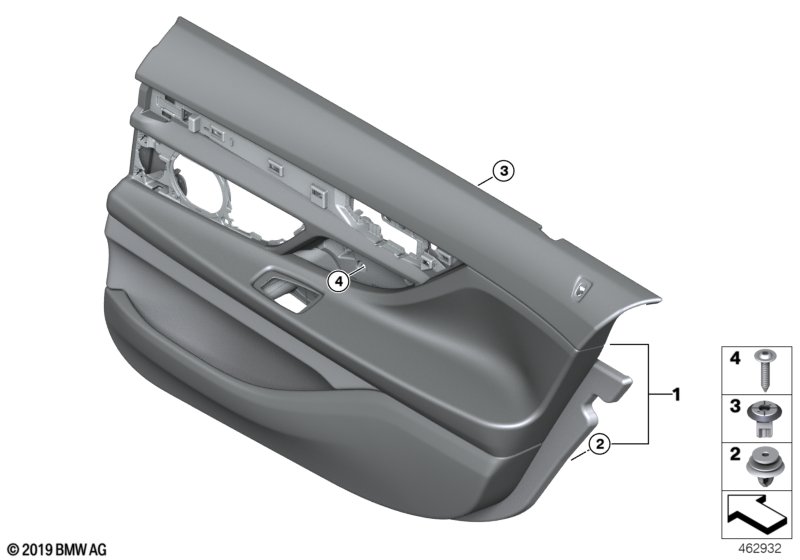 Genuine BMW 51427448327 Door Lining Leather Rear Left SCHWARZ/COGNAC (Inc. 750iX, 740i & 750i) | ML Performance UK Car Parts