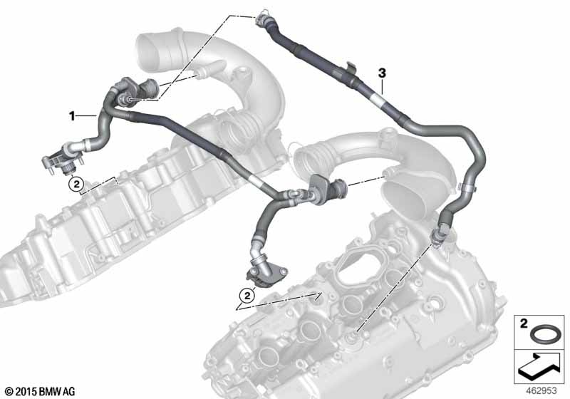 Genuine BMW 11158635529 G11 G12 G30 Crankcase Ventilation Set (Inc. 750LiX, 750LiX 4.4 & 750iX) | ML Performance US Car Parts